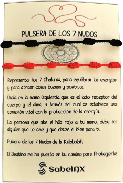 7 nudos de bruja|Pulsera de 7 Nudos con Amuleto del Nudo de Brujas